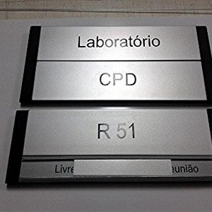 Placa de inox baixo relevo